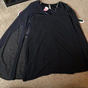 LOVE CULTURE BLACK CAPE DRESS